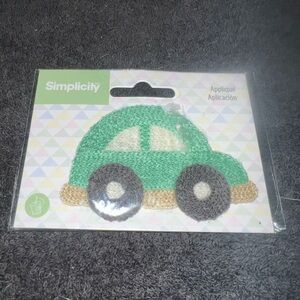 Simplicity Green and Tan Car Applique Patch